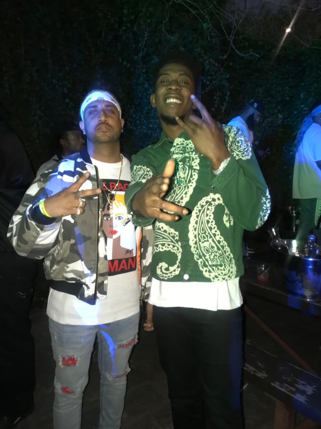 Desiigner (right) with a fan in April 2018