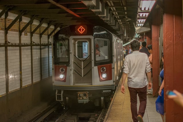 The New York City Subway is one of the world's busiest, serving a passenger ridership of over 5 million per average weekday.
