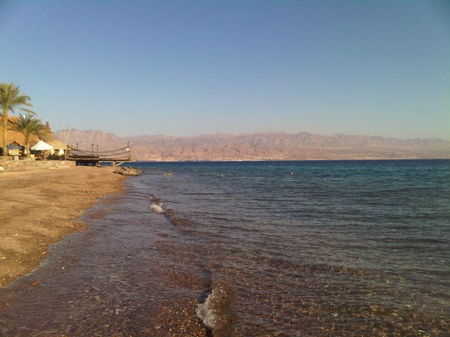 Red Sea coast in Taba, Egypt
