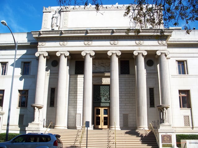 The Scottish Rite Temple of San Jose, on St. James Park, built 1924.