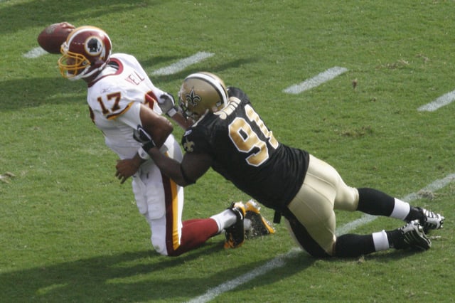 Smith sacks Jason Campbell.