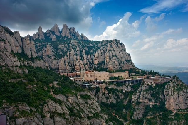 Mountain of Montserrat and the monastery