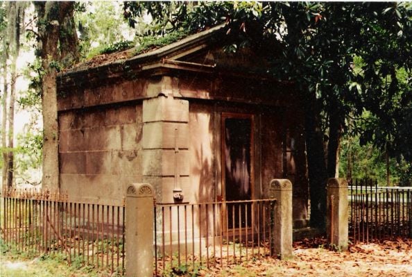 The Baynard Mausoleum, built in 1846, is the oldest intact structure on the island.