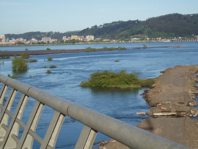 The Biobío at Concepción close to where it meets the sea