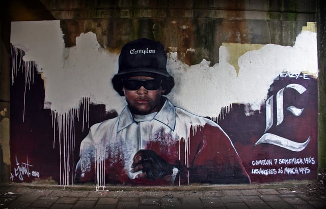 Graffiti of Eazy-E in the Netherlands