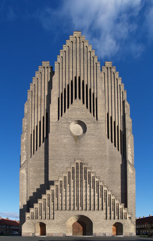 Grundtvig's Church in Copenhagen. An example of expressionist architecture.