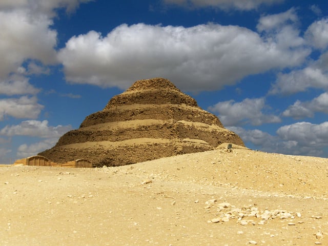 The famed stepped Pyramid of Djoser at Saqqara, the Memphis necropolis.