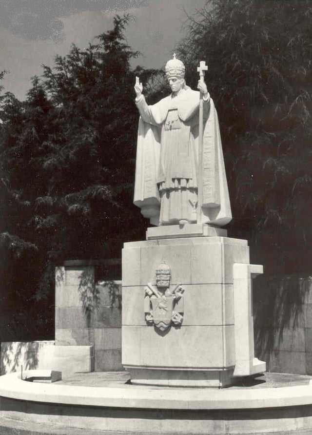 Statue of Pope Pius XII in Fátima, Portugal. "Just as a few years ago We consecrated the entire human race to the Immaculate Heart of the Virgin Mary, Mother of God, so today We consecrate and in a most special manner We entrust all the peoples of Russia to this Immaculate Heart..."