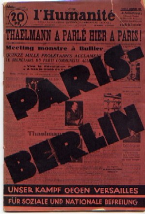 Thälmann, Ernst and Thorez, Maurice – Paris-Berlin, 1932