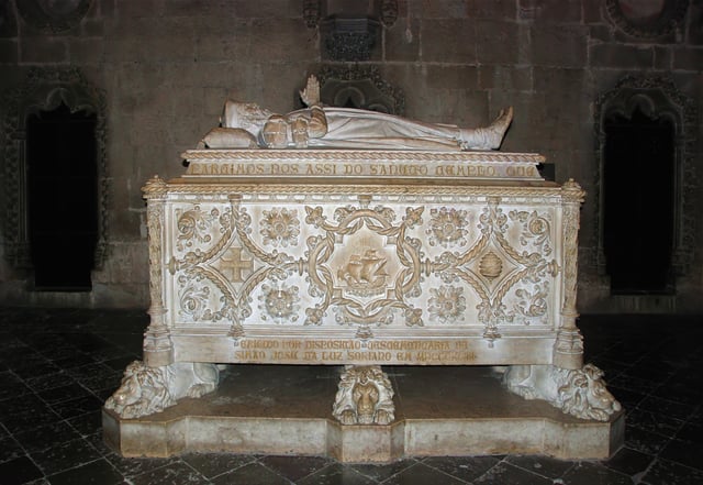 Tomb of Vasco da Gama in the Jerónimos Monastery in Belém, Lisbon