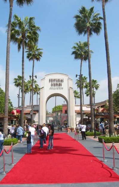 Ceremonial gate to Universal Studios Hollywood (the theme park attached to the studio lot)