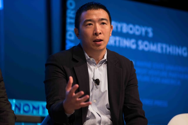 Yang speaks about entrepreneurship at the 2015 Techonomy Conference in Detroit, Michigan.
