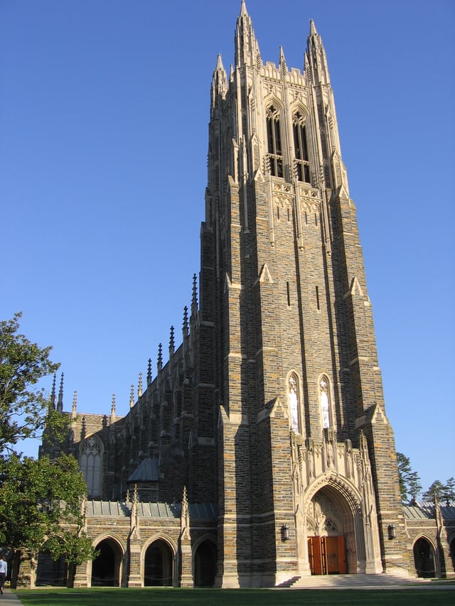 Duke Chapel, an icon for the university, can seat nearly 1,600 people and contains a 5,200-pipe organ