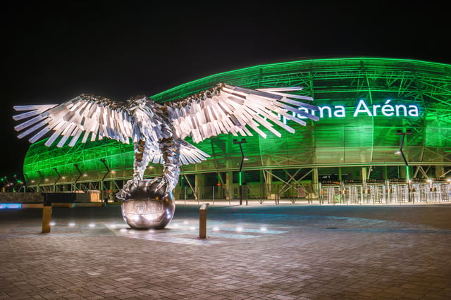 Groupama Arena is where Ferencvárosi TC play their home games, and it is also the temporary home of the Hungarian national football team.