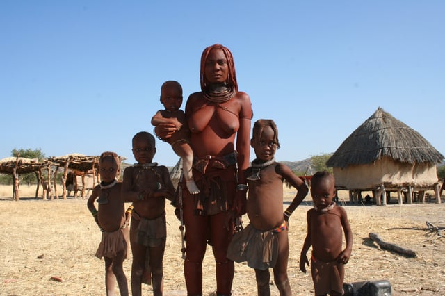 Himba people in northern Namibia