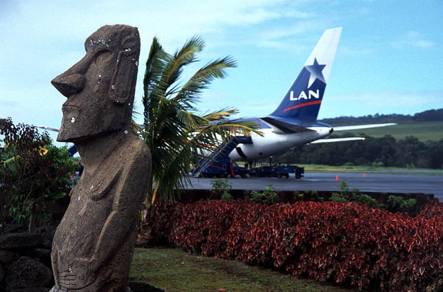 Mataveri International Airport in Easter Island