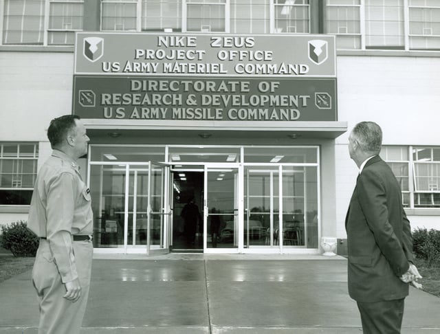 The project office at Redstone Arsenal was also home to the earlier Nike efforts.