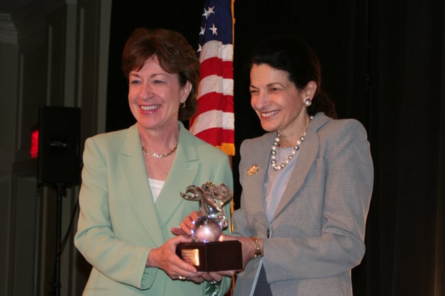 With fellow Maine Senator Susan Collins