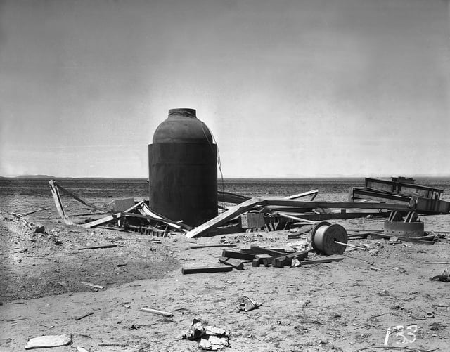 The Jumbo container after the test