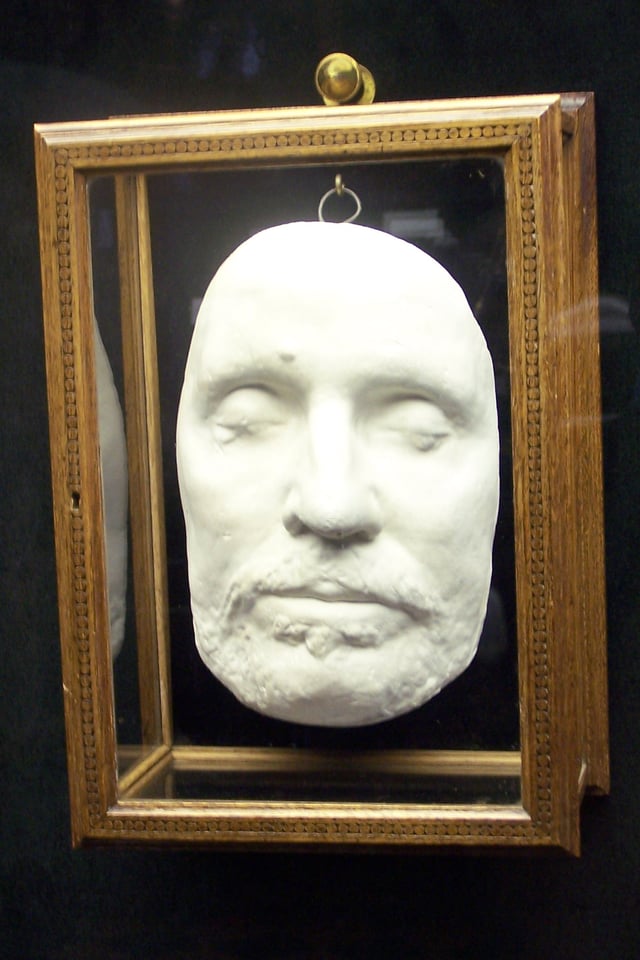 Oliver Cromwell's death mask at Warwick Castle