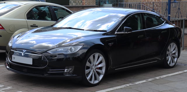 Tesla Model S, since 2012. 0 to 100 km/h in 2.5 seconds, recharging in 30 minutes to 80 percent, range 600 km