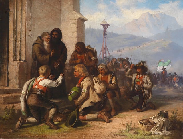 Tiroler Wallfahrer ("Tyrolean pilgrims") by Alois Schönn, 19th century
