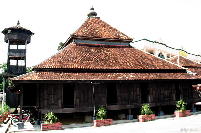 Kampung Laut Mosque in Tumpat is one of the oldest mosques in Malaysia, dating to the early 18th century.