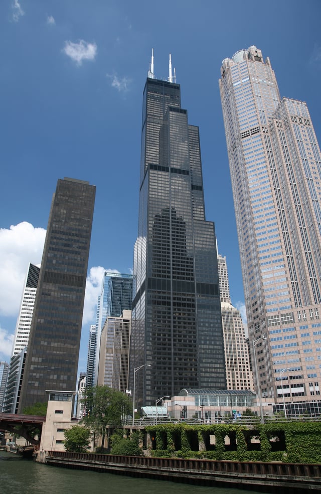 Willis Tower, formerly Sears Tower, is the second tallest building in the Western Hemisphere.