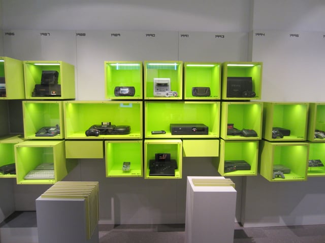 Gaming consoles at the Computer Games Museum in Berlin
