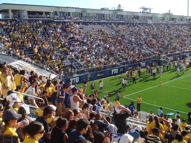 The Panthers football team plays at the on-campus Riccardo Silva Stadium.