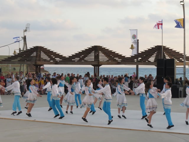 Folk dancing on Dado Beach