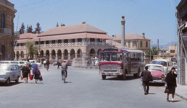 Sarayönü Square of North Nicosia in 1969, after the division of the city