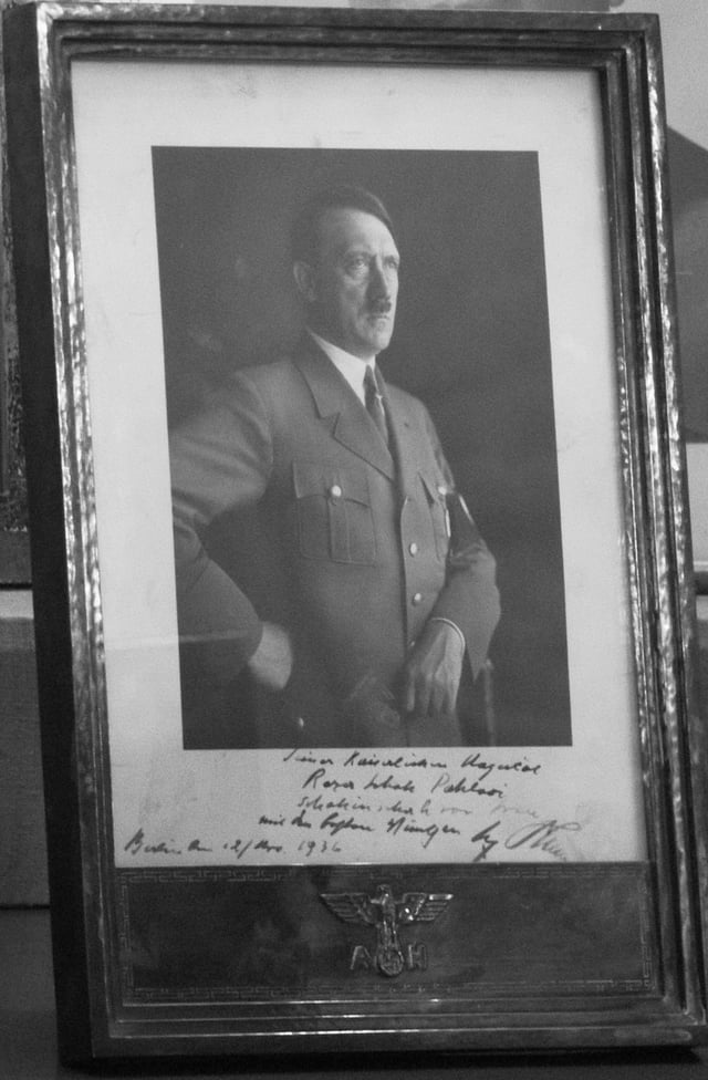 This photograph's inscription reads: Adolf Hitler