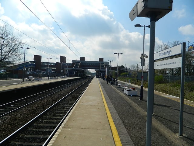 Stevenage railway station on the East Coast Main Line