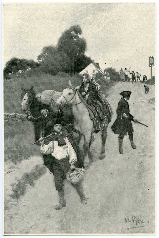 Tory Refugees on their way to Canada by Howard Pyle