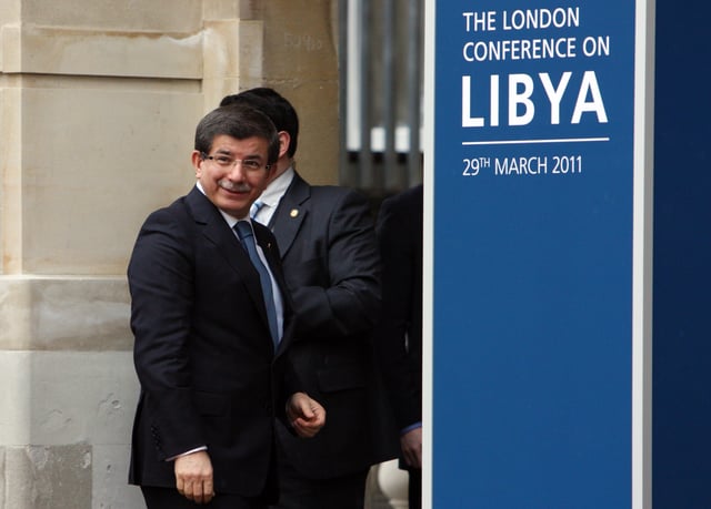 Davutoğlu at the London Conference on Libya, March 2011