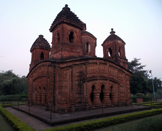 Panchchura Temple in Bishnupur, one of the older examples of the terracotta arts of India.