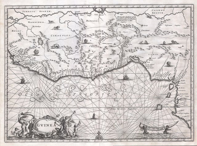 A map of West Africa in 1670