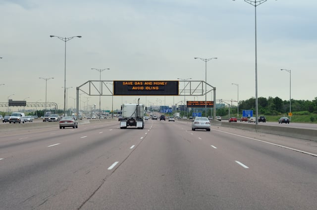 With 18 lanes, the 401 in Mississauga near Pearson Airport is one of the world's widest and busiest freeways