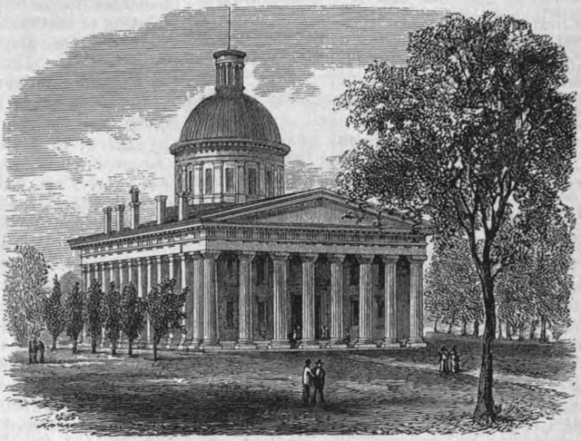 The Third Indiana Statehouse (1835–1877).