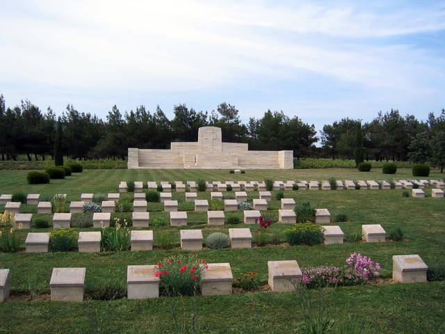 The Commonwealth War Graves Commission serves to commemorate 1.7 million Commonwealth war dead and maintains 2,500 war cemeteries around the world, including this one in Gallipoli.