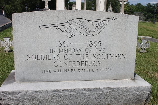 Confederate memorial tombstone at Natchez City Cemetery in Natchez, Mississippi
