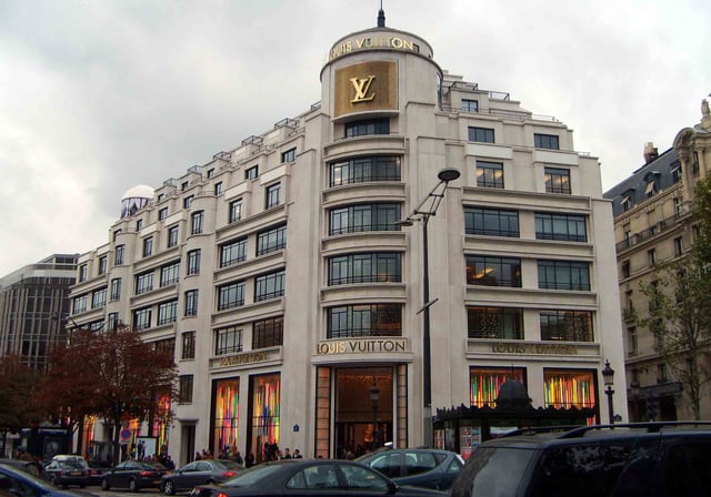 Louis Vuitton situated on the famous Champs-Elysées.