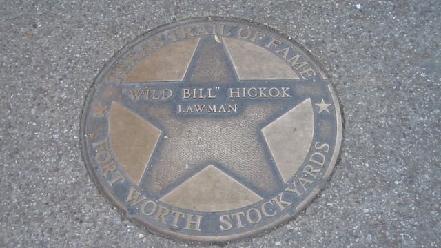 Hickok's star on the Texas Trail of Fame in the Fort Worth Stockyards, Texas