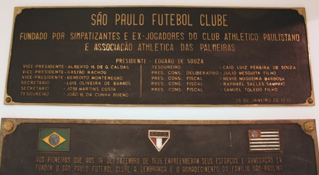 The foundations of the team in 1930 and 1935 at the memorial Cássio Luiz dos Santos Werneck.