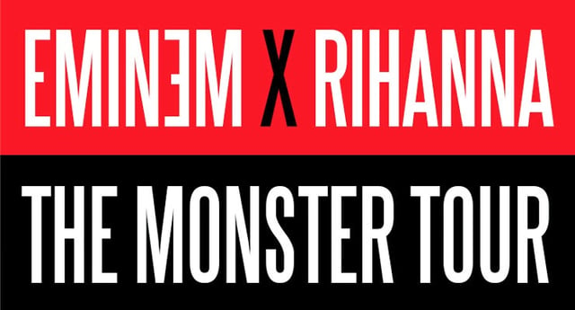 A logo for The Monster Tour, 2014