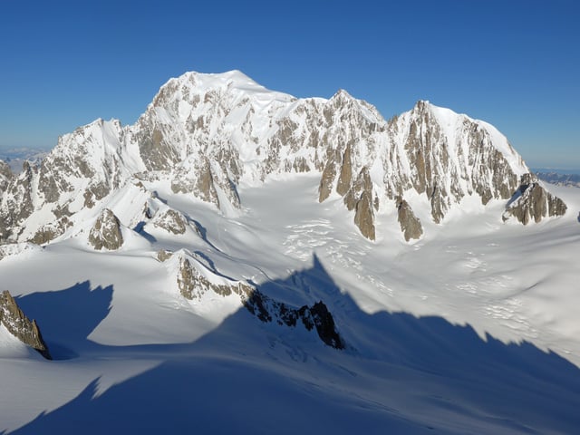 Monte Bianco in Aosta Valley, the highest point in the European Union.