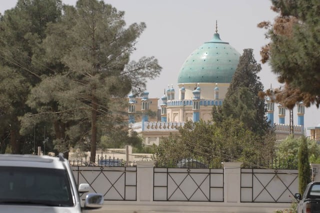 The Friday Mosque in Kandahar. Adjacent to it is the Shrine of the Cloak and the tomb of Ahmad Shah Durrani, the 18th century Pashtun conqueror who became the founding father of Afghanistan.