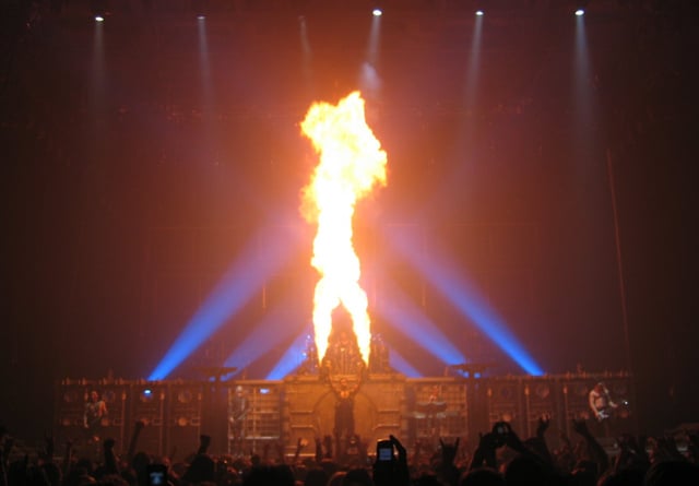 Rammstein are known for their frequent use of pyrotechnics during live performances.