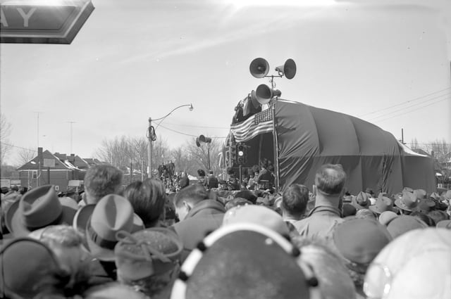 The opening ceremonies for the Yonge Street subway line, March 30, 1954